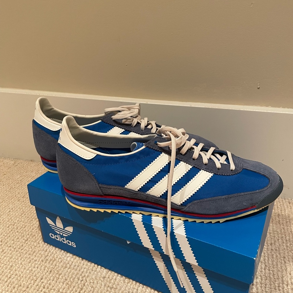Adidas Blue and White Sneakers